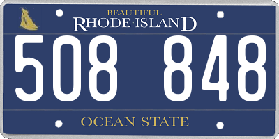 RI license plate 508848