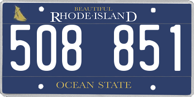 RI license plate 508851