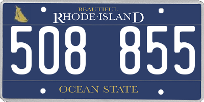 RI license plate 508855