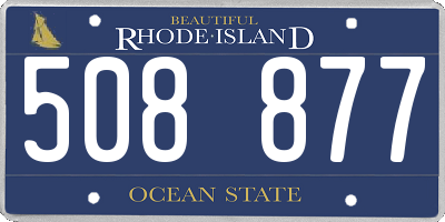 RI license plate 508877