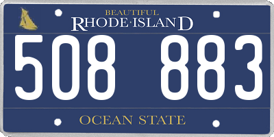 RI license plate 508883