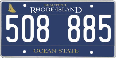 RI license plate 508885