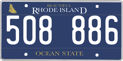 RI license plate 508886