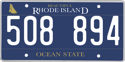 RI license plate 508894