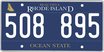 RI license plate 508895