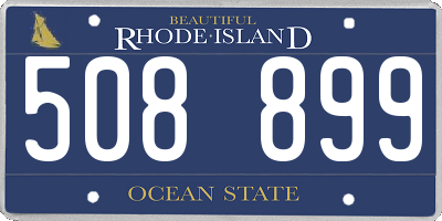 RI license plate 508899