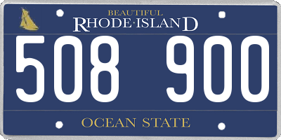 RI license plate 508900