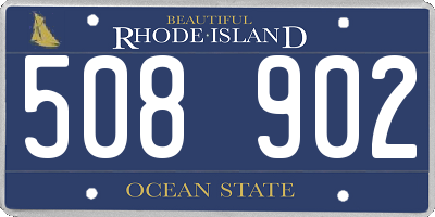 RI license plate 508902