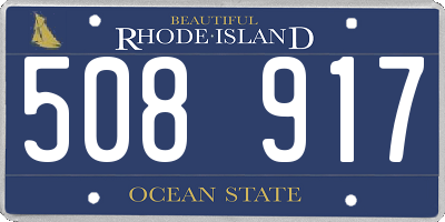 RI license plate 508917