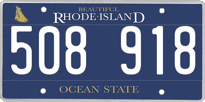RI license plate 508918