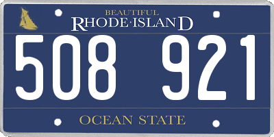 RI license plate 508921