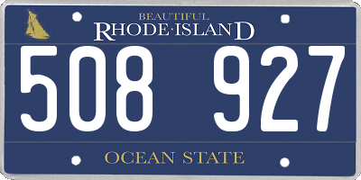 RI license plate 508927