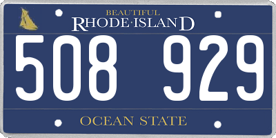 RI license plate 508929