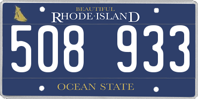 RI license plate 508933