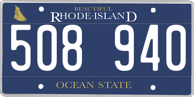 RI license plate 508940