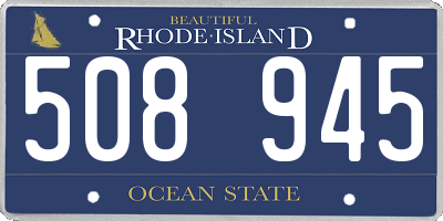RI license plate 508945