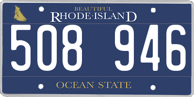 RI license plate 508946