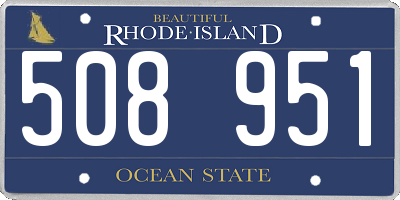 RI license plate 508951