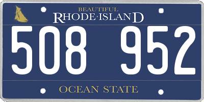 RI license plate 508952