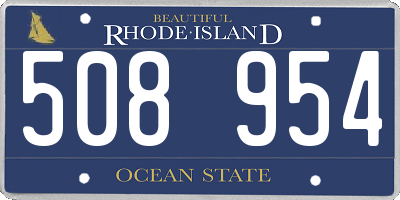 RI license plate 508954