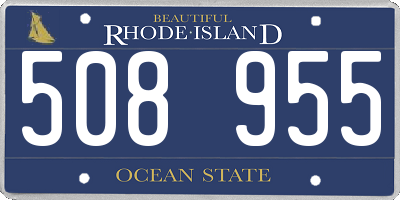 RI license plate 508955