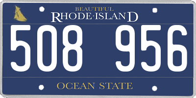 RI license plate 508956