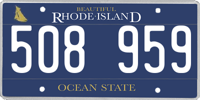 RI license plate 508959