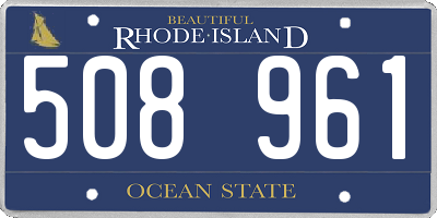 RI license plate 508961