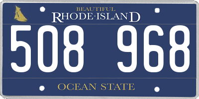 RI license plate 508968