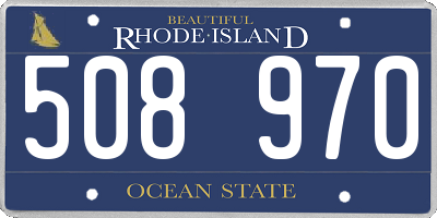 RI license plate 508970