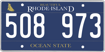 RI license plate 508973