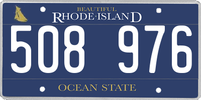 RI license plate 508976