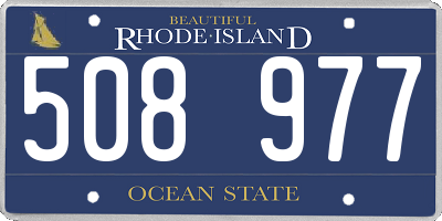 RI license plate 508977