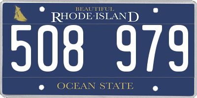RI license plate 508979