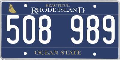 RI license plate 508989