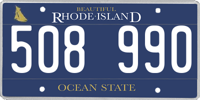 RI license plate 508990