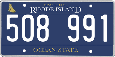 RI license plate 508991