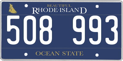 RI license plate 508993