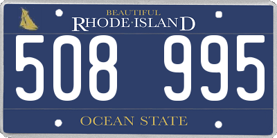 RI license plate 508995