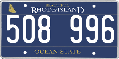 RI license plate 508996