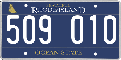 RI license plate 509010