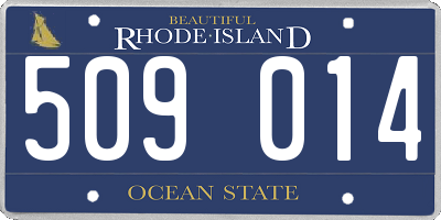 RI license plate 509014