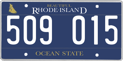 RI license plate 509015