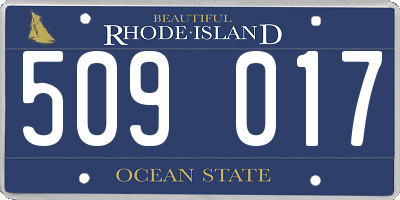 RI license plate 509017