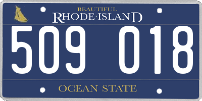 RI license plate 509018