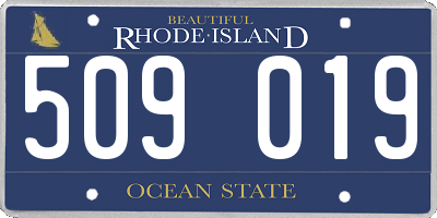RI license plate 509019