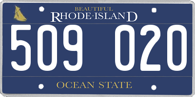 RI license plate 509020