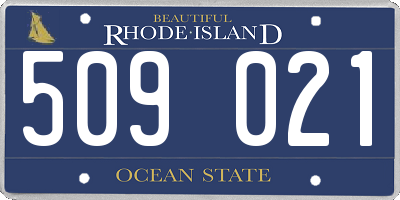 RI license plate 509021