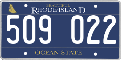 RI license plate 509022