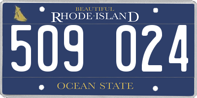 RI license plate 509024